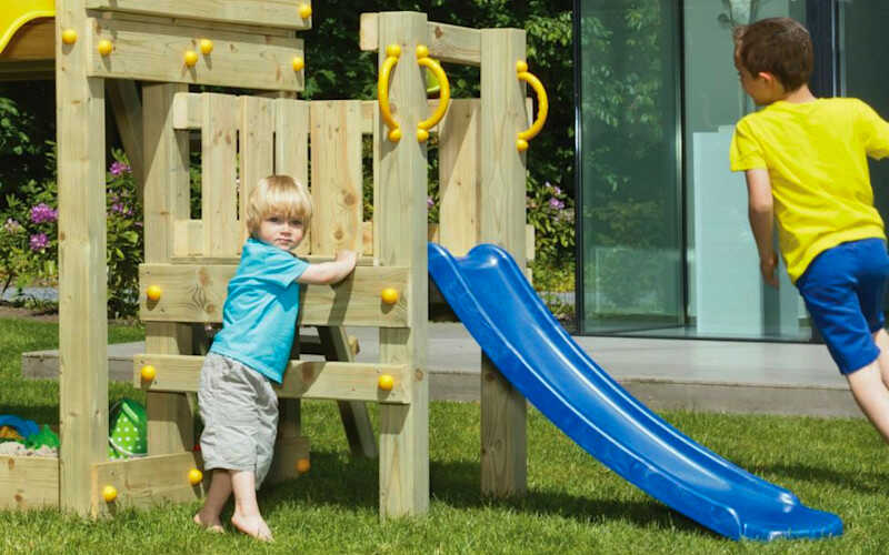 Wooden Slide Platform Module 75x75x120(H)cm KBT-Blue Rabbit